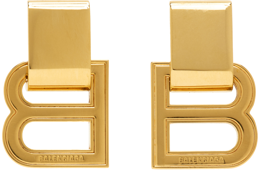 Photo: Balenciaga Gold Hourglass Earrings