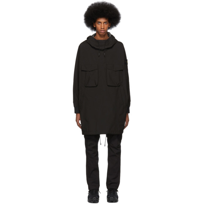 stone island black coat
