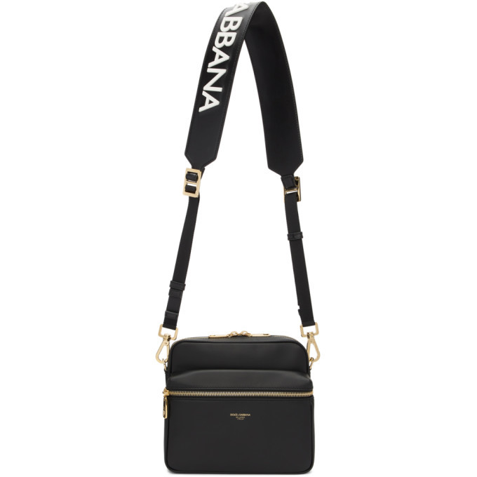 Dolce and Gabbana Black Logo Strap Messenger Bag Dolce & Gabbana