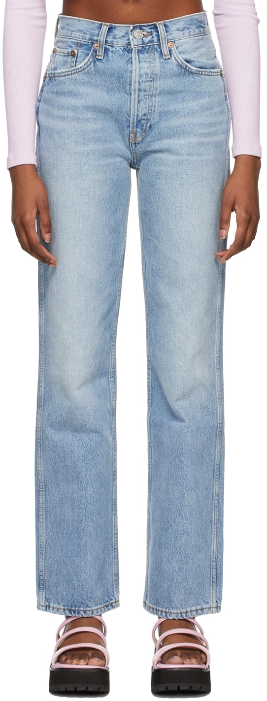 Re/Done Blue 90s High-Rise Loose Jeans Re/Done
