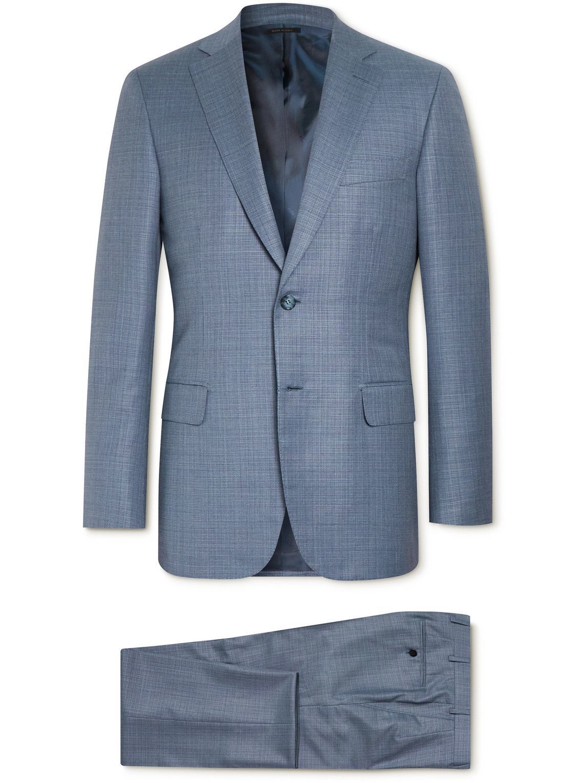 Brioni - Bruncio Slim-Fit Super 180s Virgin Wool-Hopsack Suit - Blue Brioni