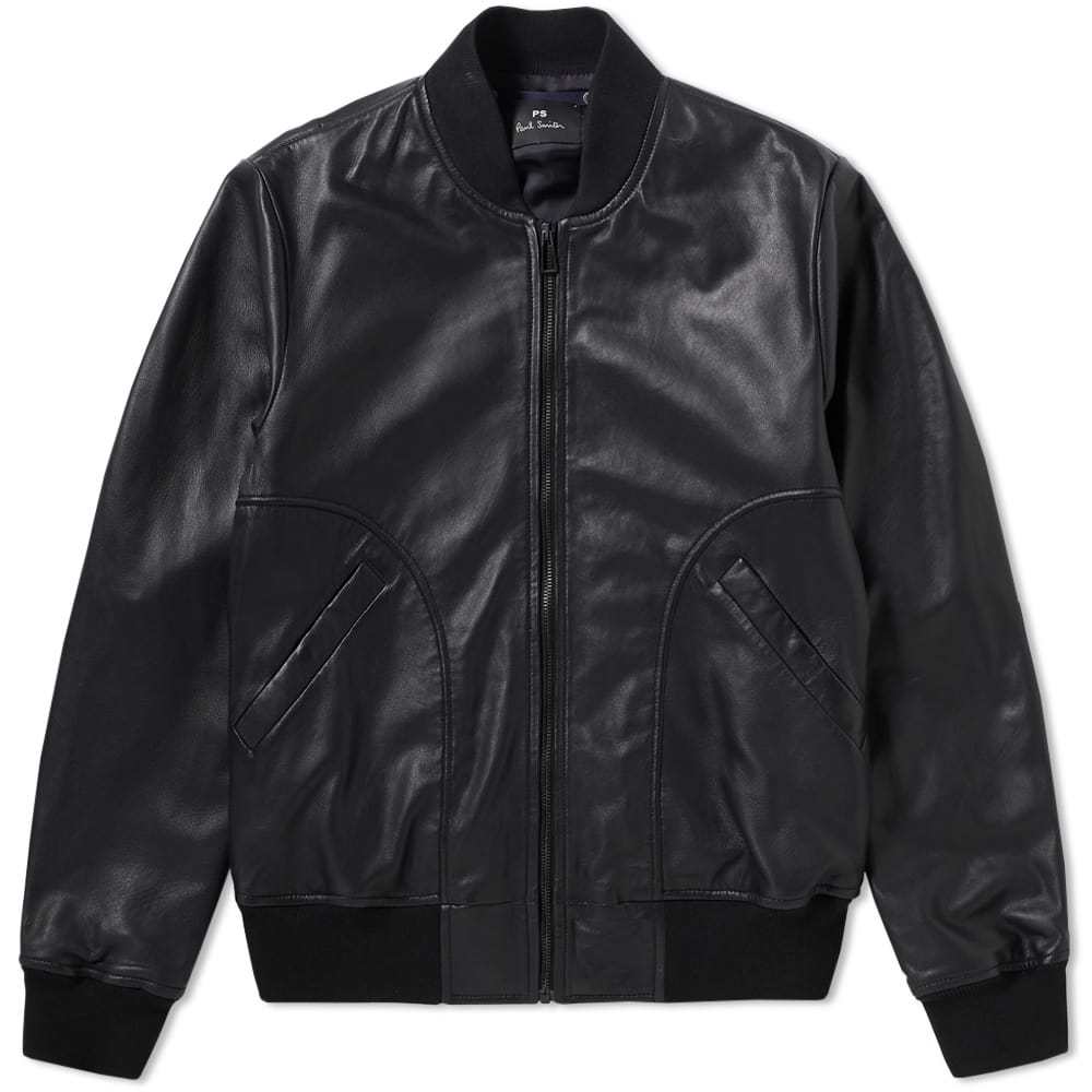 paul smith leather bomber jacket mens