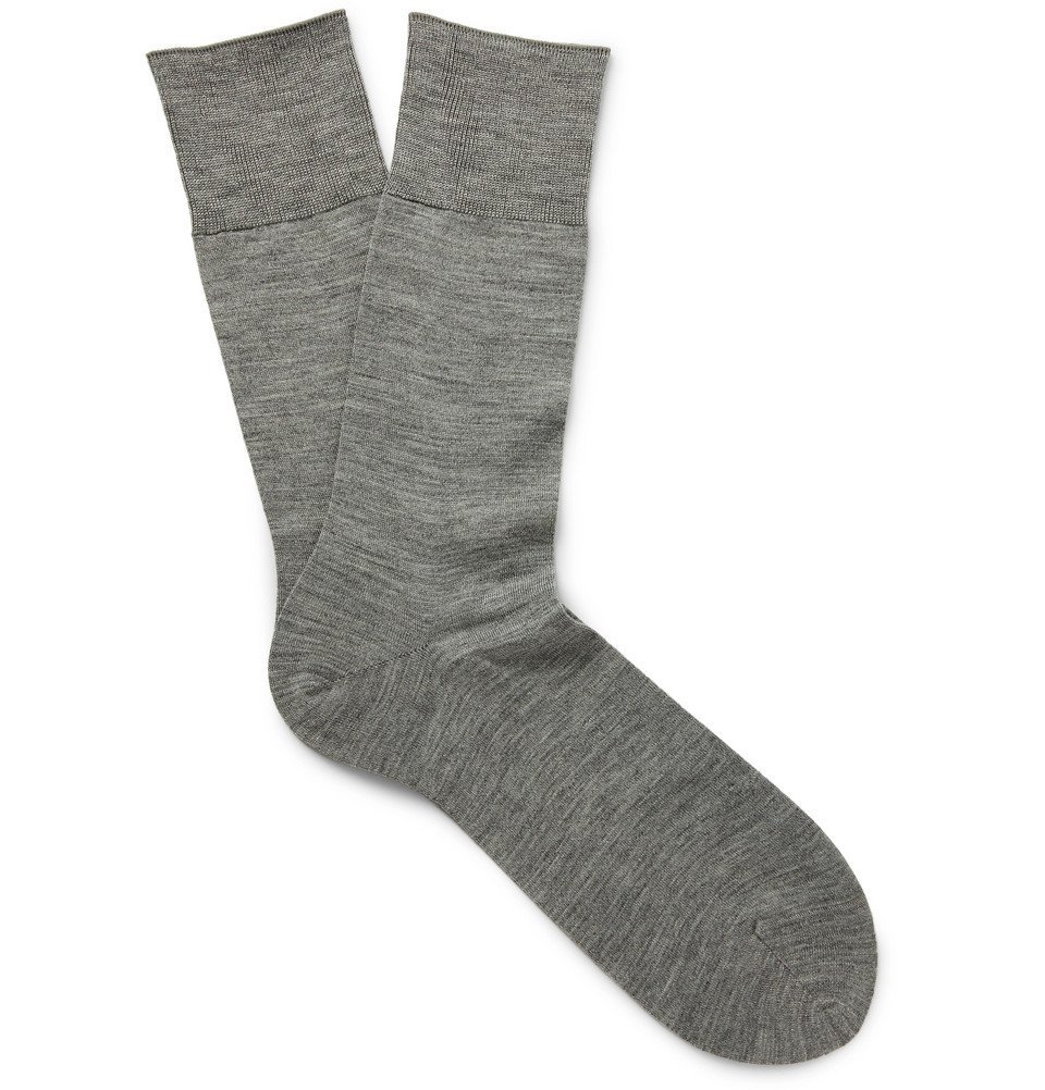 Falke - Mélange Merino Wool-Blend Socks - Gray FALKE Ergonomic Sport System