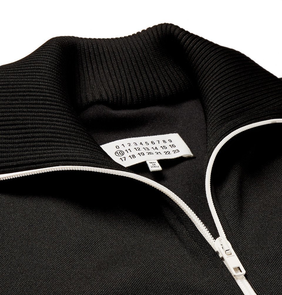 Maison Margiela - Satin-Panelled Woven Track Jacket - Men - Black ...