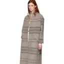 Isabel Marant Etoile Beige Long Striped Wool Coat