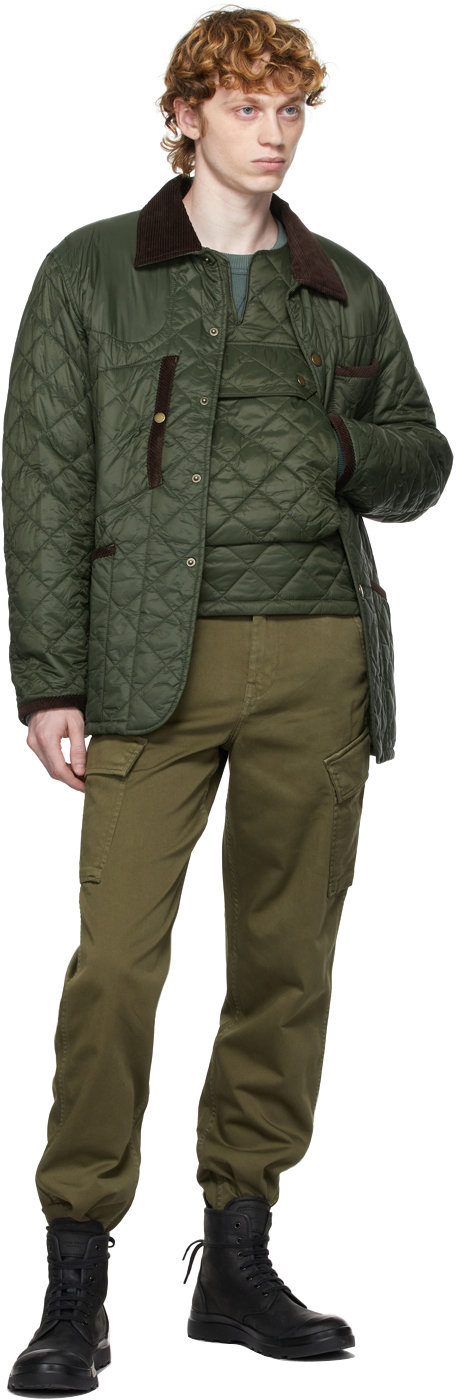 Barbour Khaki Engineered Garments Edition Quilted Staten Jacket