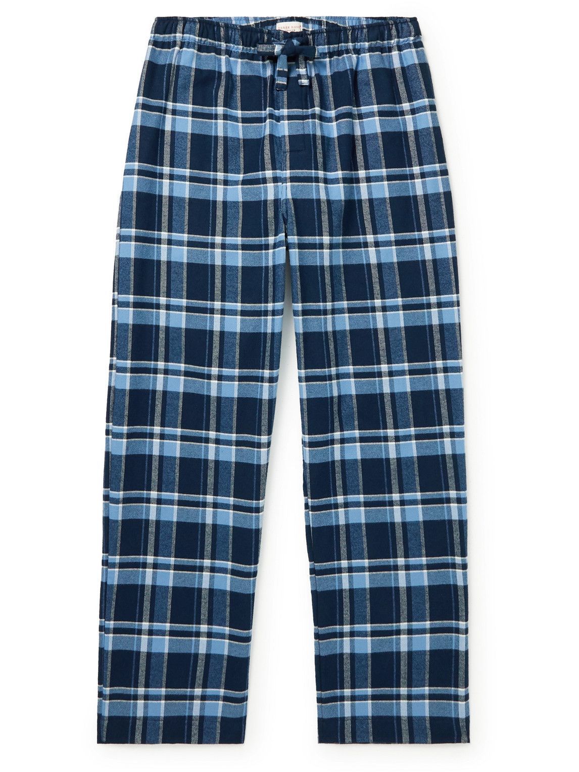 Derek Rose - Kelburn Checked Cotton-Flannel Pyjama Trousers - Blue ...