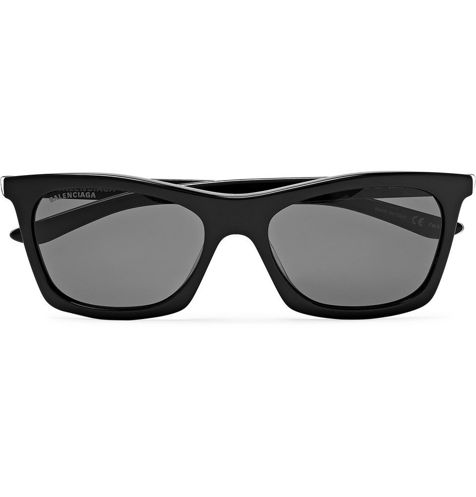 Balenciaga - D-Frame Acetate and Silver-Tone Sunglasses - Black Balenciaga