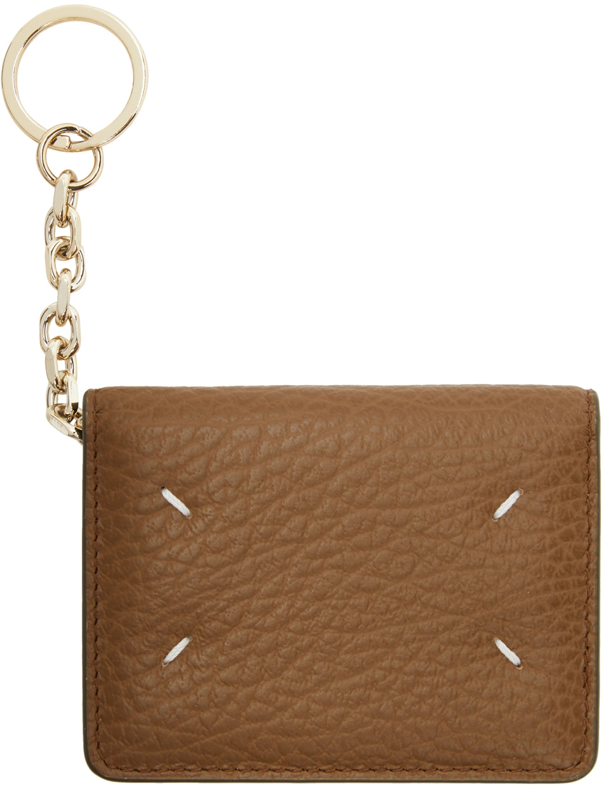 Maison Margiela Brown Keyring Card Holder Maison Margiela