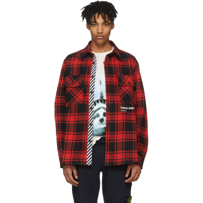 Off-White Red and Black Shirt Off-White