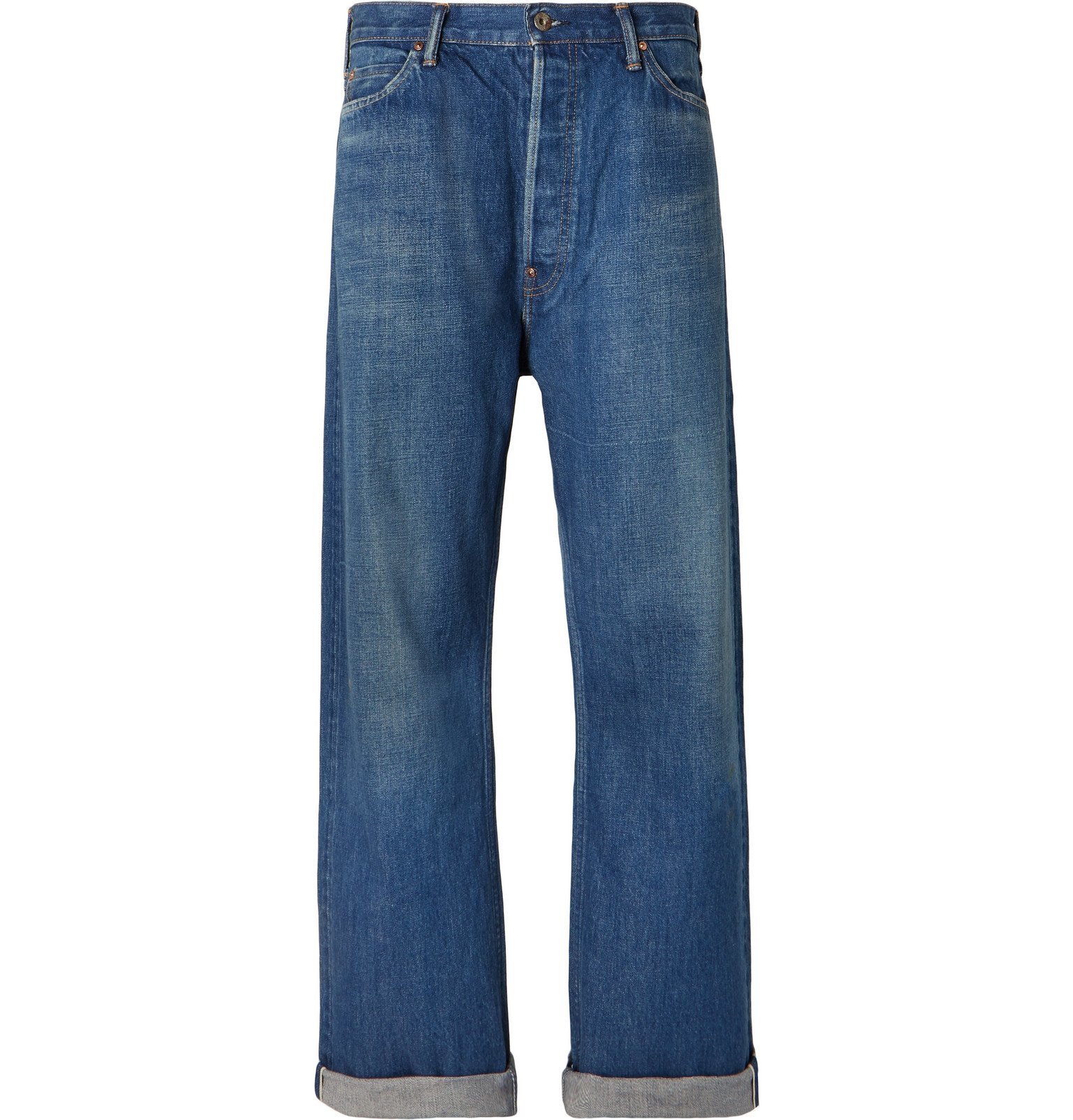wide leg selvedge denim