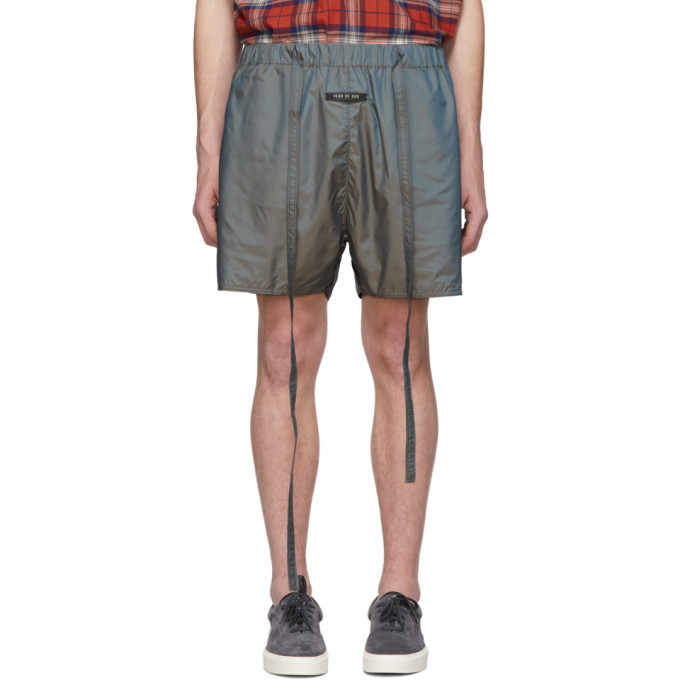 Grey Iridescent Military Shorts Fear Of God