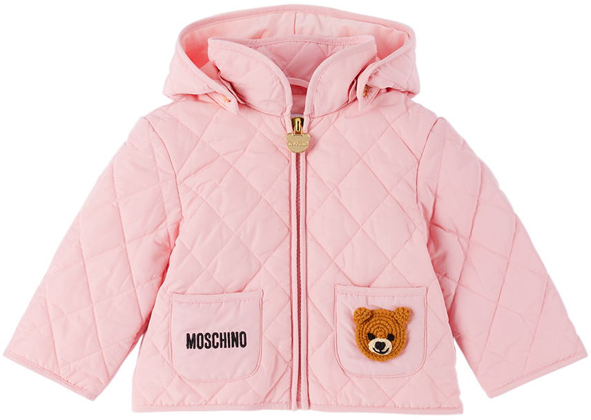 Moschino Baby Pink Detachable Hood Jacket Moschino