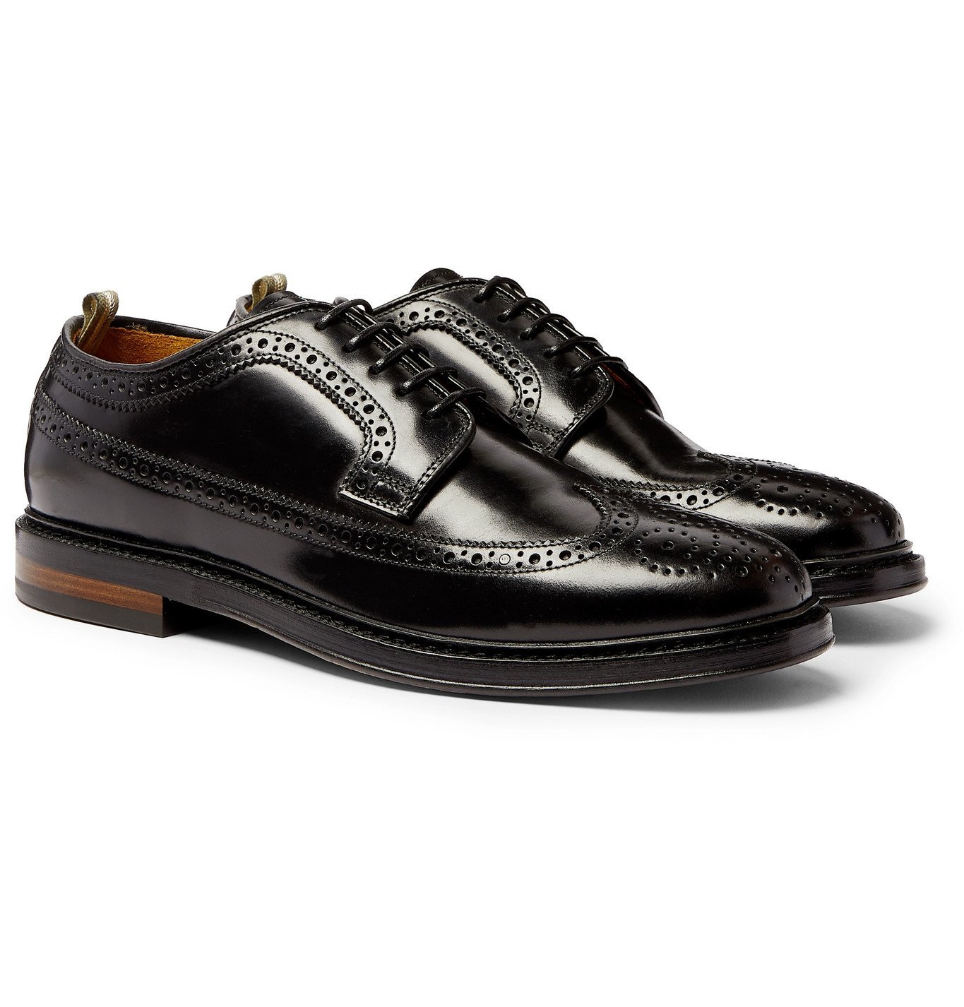 base black brogues