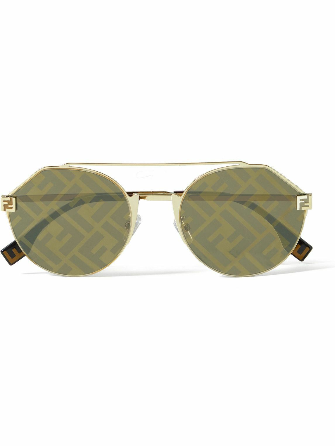 Fendi - Sky Round-Frame Gold-Tone Sunglasses Fendi