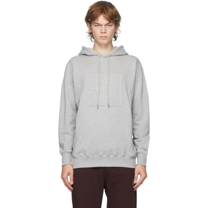 grey box logo hoodie