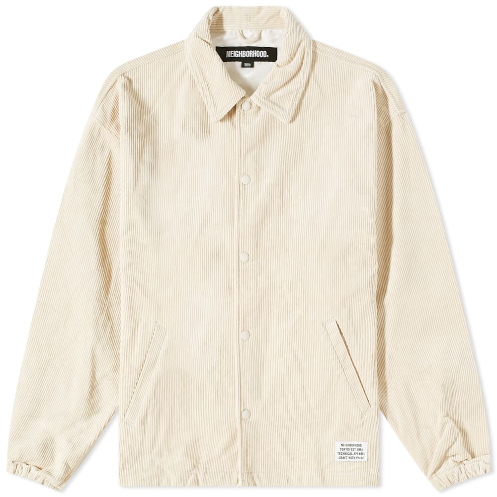 Neighborhood Men's Cord Windbreaker Jacket in Off White Neighborhood
