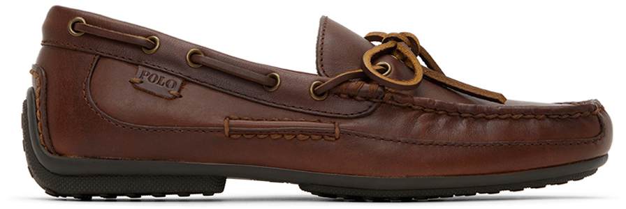Photo: Polo Ralph Lauren Brown Roberts Leather Driver Loafers