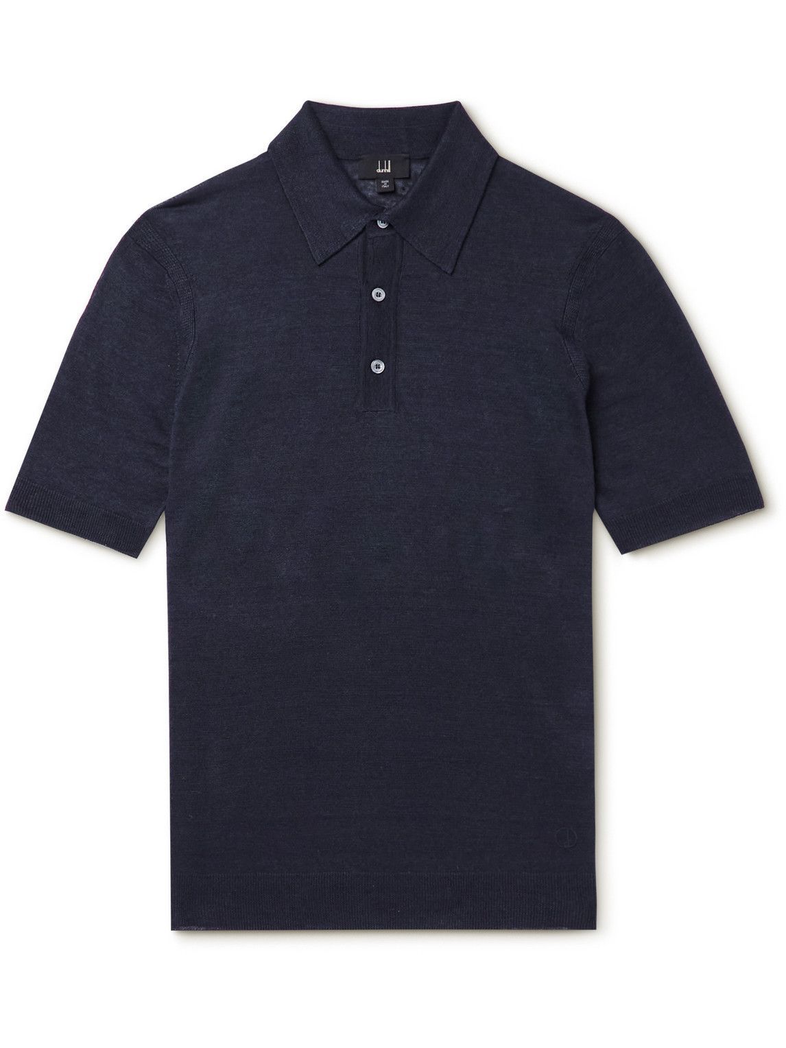 Dunhill - Linen Polo Shirt - Blue Dunhill