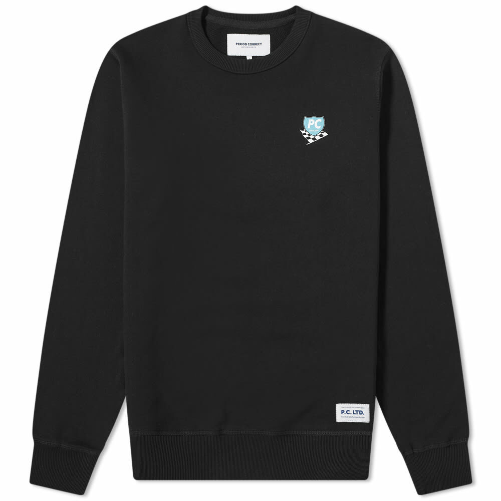 Period Correct Men's Raceway Crew Sweat in Black Period Correct