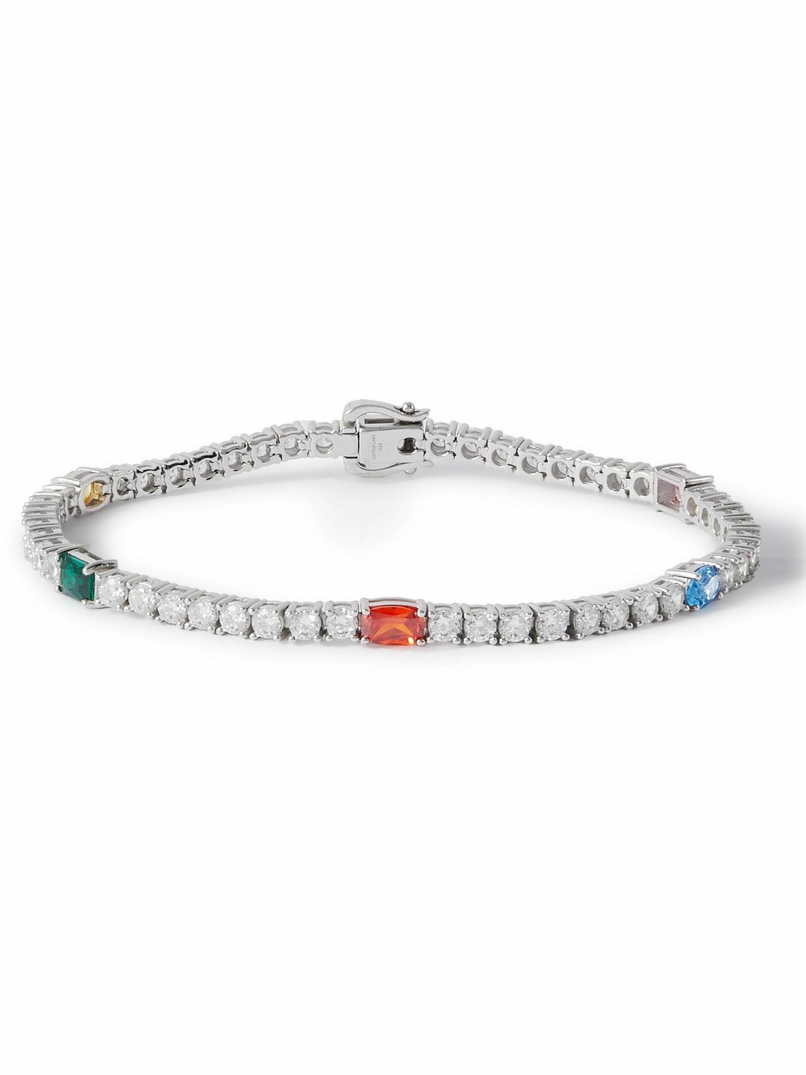 Hatton Labs Accent Silver Cubic Zirconia Tennis Bracelet Silver