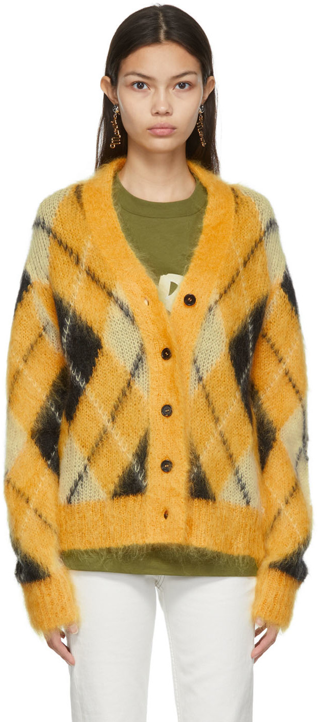 Marni Yellow Mohair Iconic Cardigan Marni