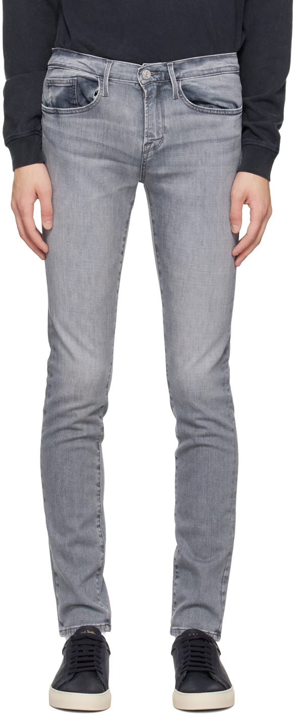 FRAME Gray 'L'Homme Skinny Degradable' Jeans Frame Denim