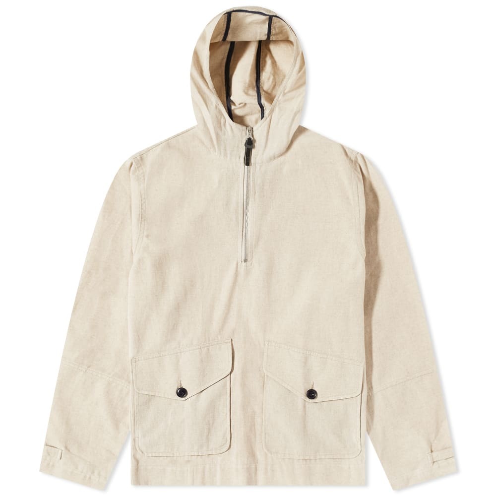Albam Men's Flax Smock Jacket in Stone Albam