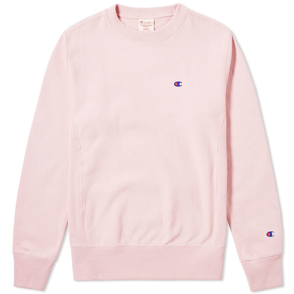 champion reverse weave sweatshirt pink