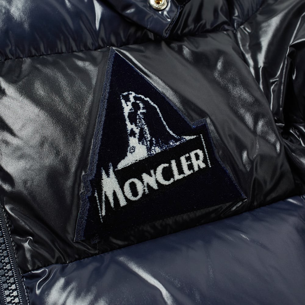 moncler gary patch text hooded down jacket