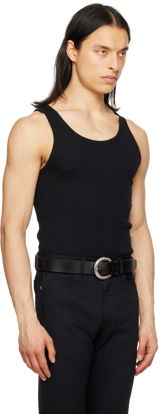 The Letters Black Striped Tank Top