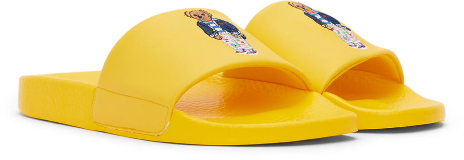 Polo Ralph Lauren Yellow Polo Bear Slides