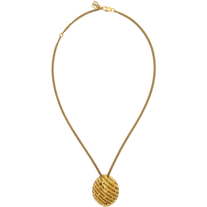 balenciaga gold precious necklace