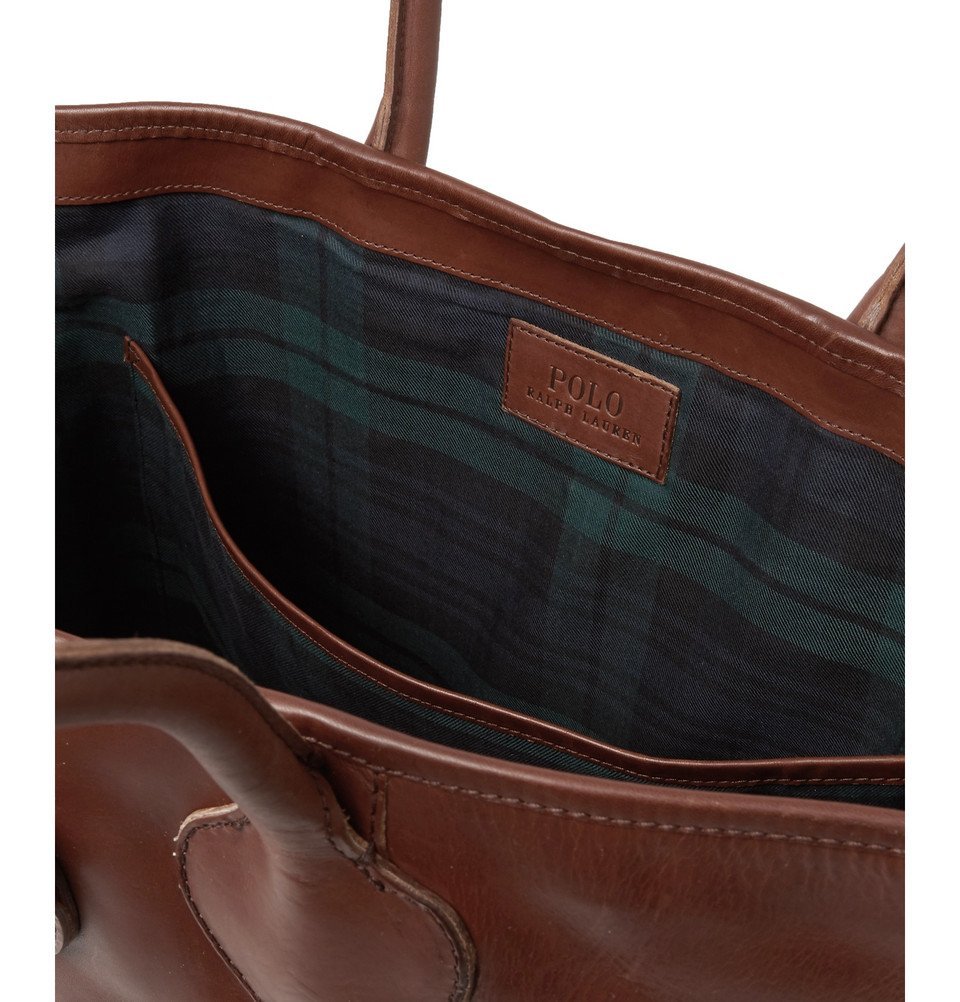 Polo Ralph Lauren - Leather Tote Bag - Brown Polo Ralph Lauren