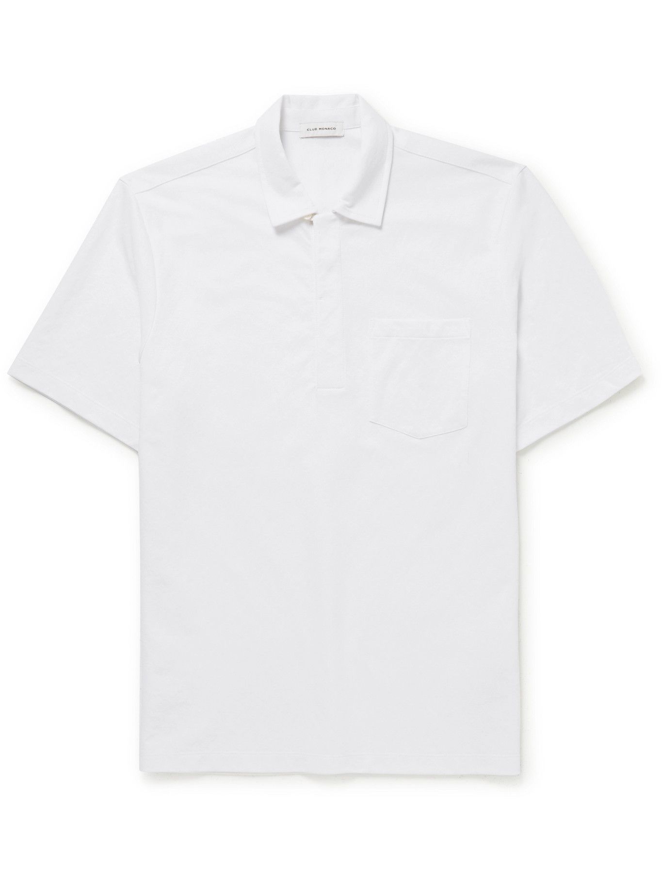 Club Monaco - Cotton-Blend Twill Polo Shirt - White Club Monaco