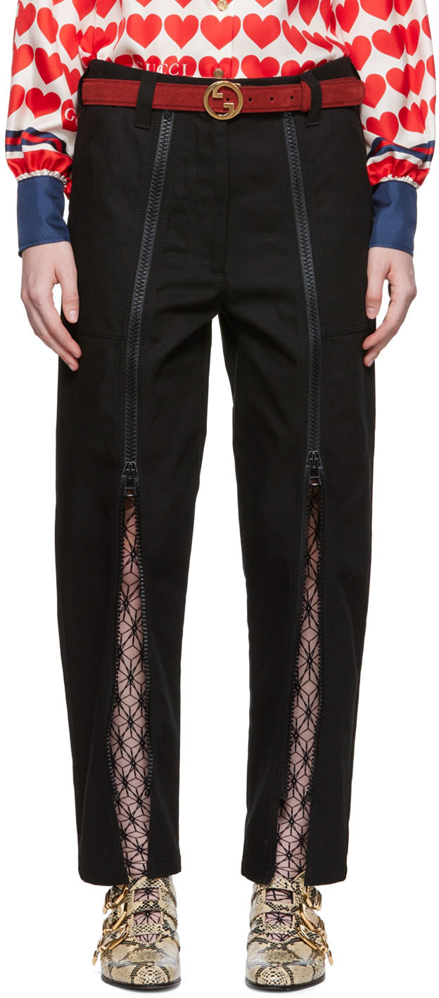 Gucci Black Interlocking G Trousers Gucci