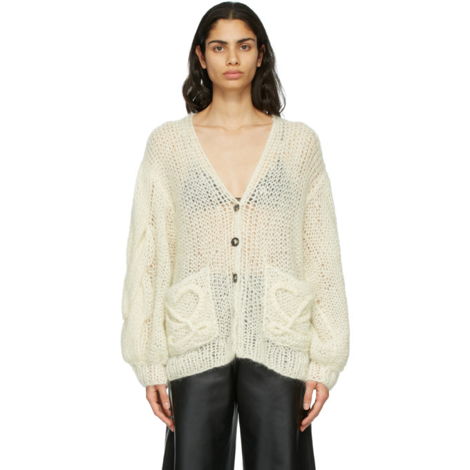 Loewe Off-White Mohair Anagram Sweater Loewe