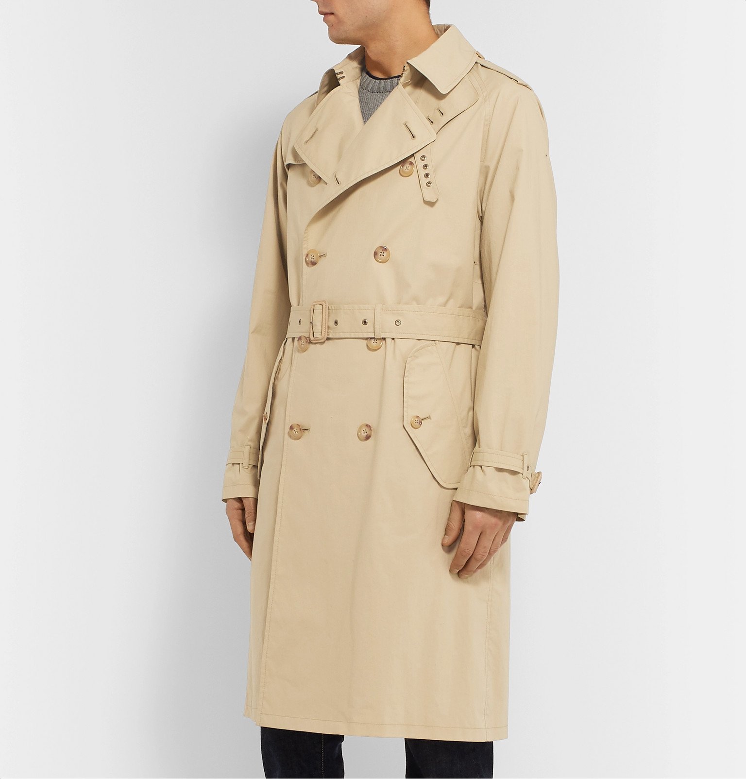 ralph lauren cotton blend trench coat