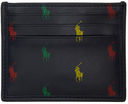 Polo Ralph Lauren Navy Leather Signature Pony Card Holder