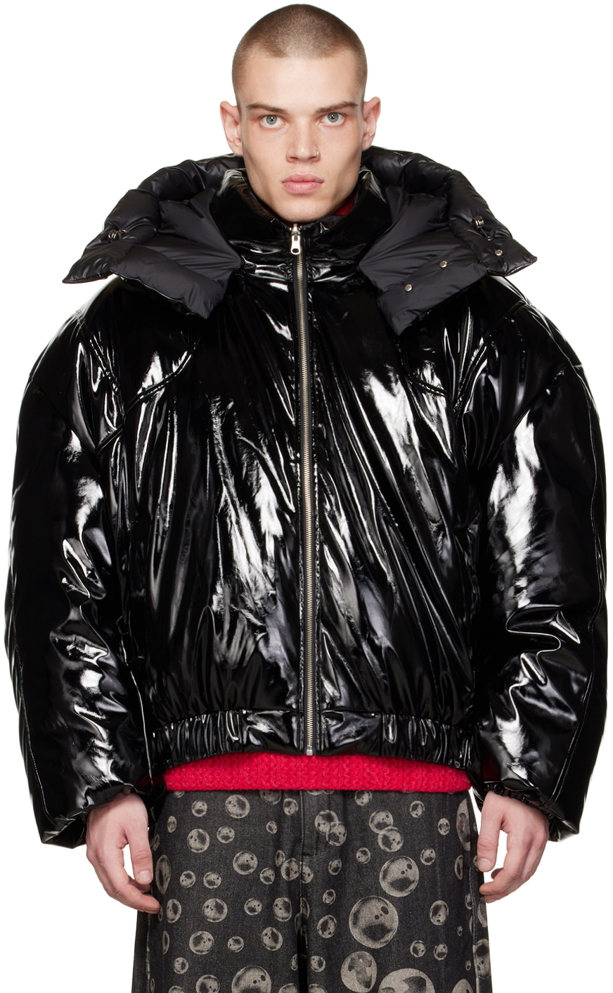 Chen Peng Black Down Long Jacket Chen Peng