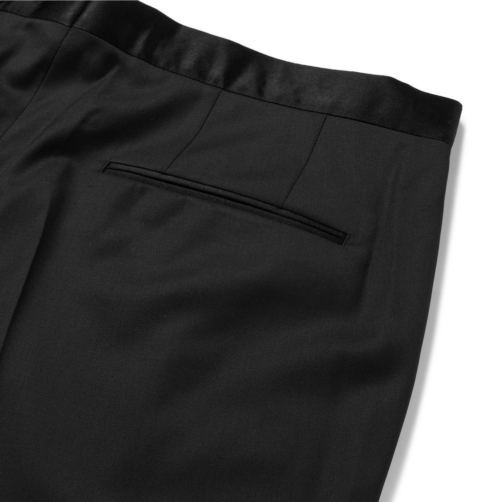 Hugo Boss - Black Gilan Slim-Fit Super 120s Virgin Wool Tuxedo Trousers ...