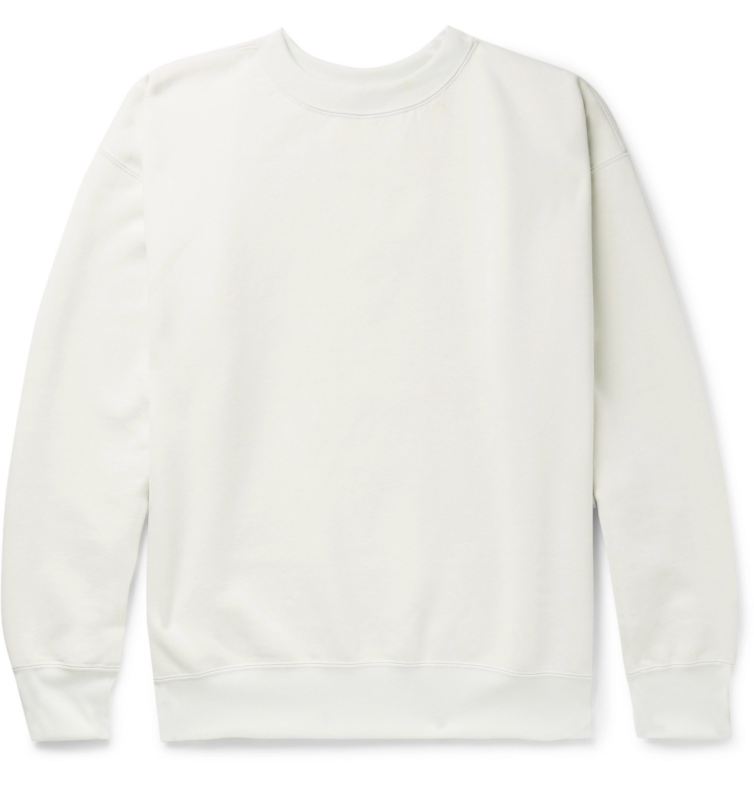 Auralee - Fleece-Back Cotton-Blend Jersey Sweatshirt - White Auralee