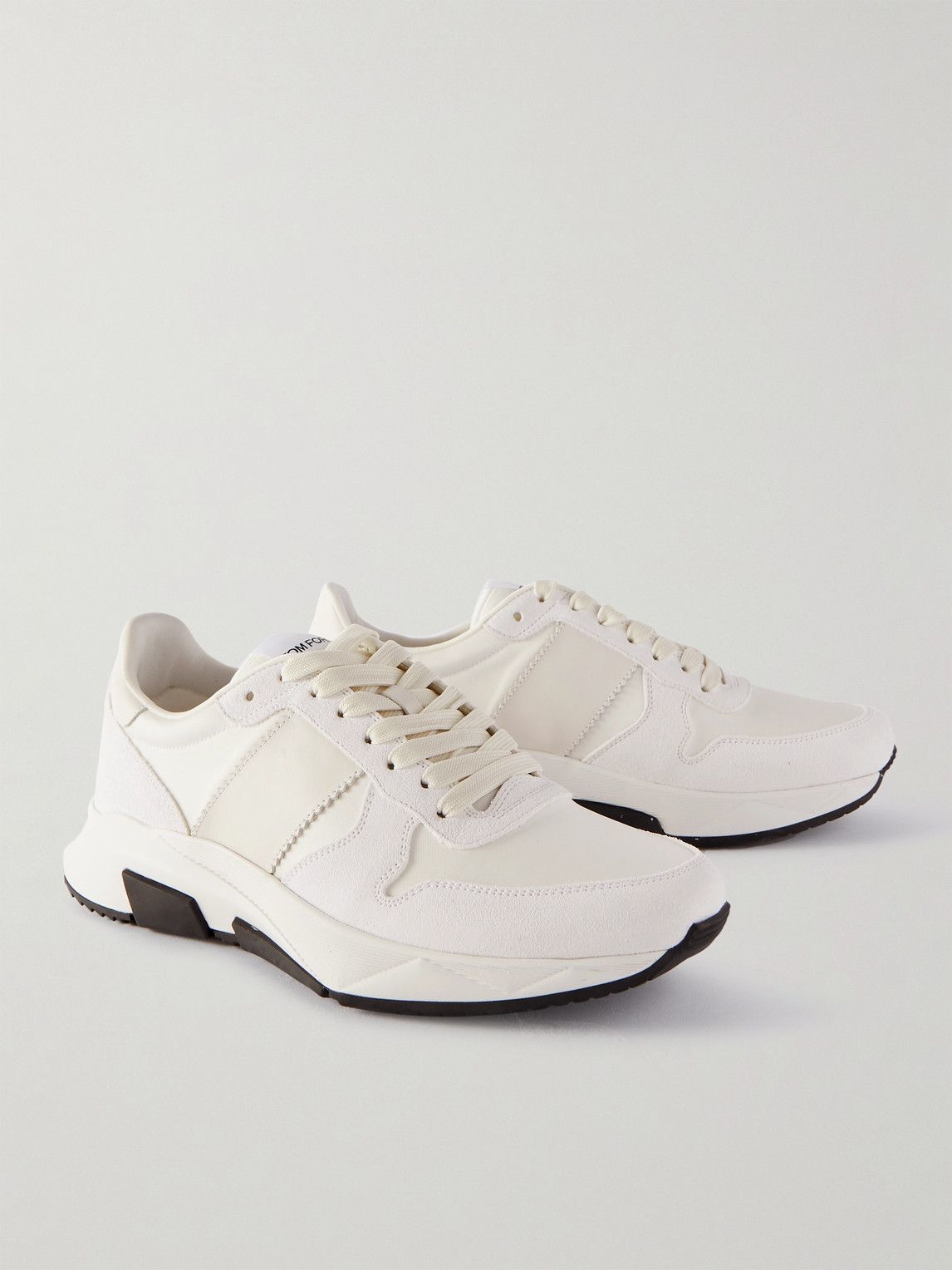 TOM FORD - Jagga Leather-Trimmed Nylon and Suede Sneakers - Neutrals TOM  FORD