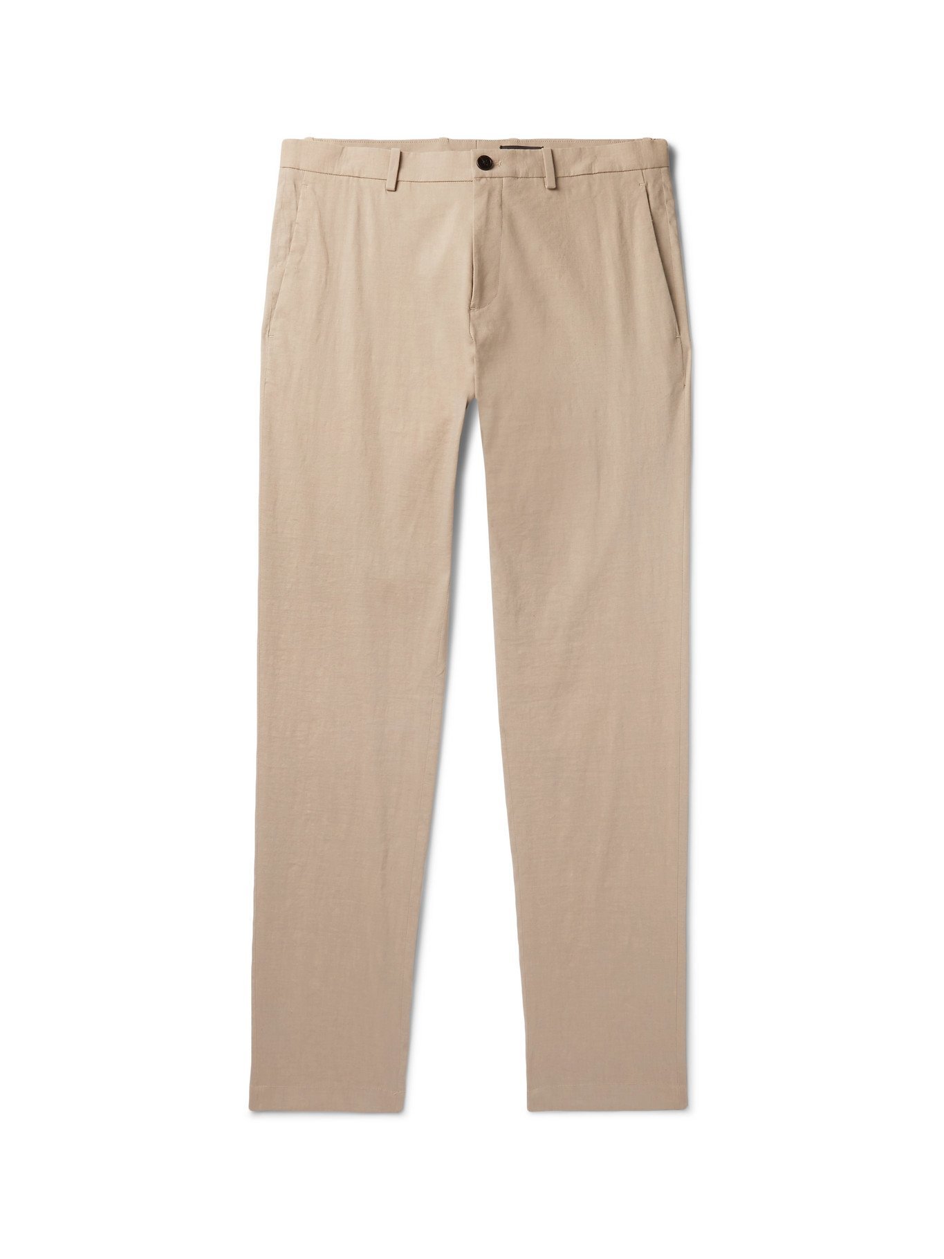 THEORY - Zaine Slim-Fit Linen-Blend Trousers - Neutrals Theory