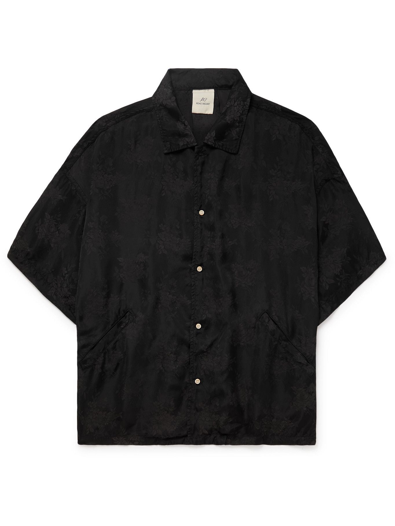 REMI RELIEF - Floral-Jacquard Shirt 