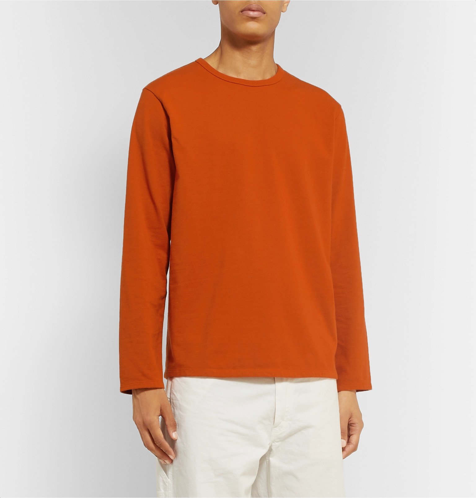 nanamica - Coolmax Cotton-Blend Jersey T-Shirt - Orange Nanamica