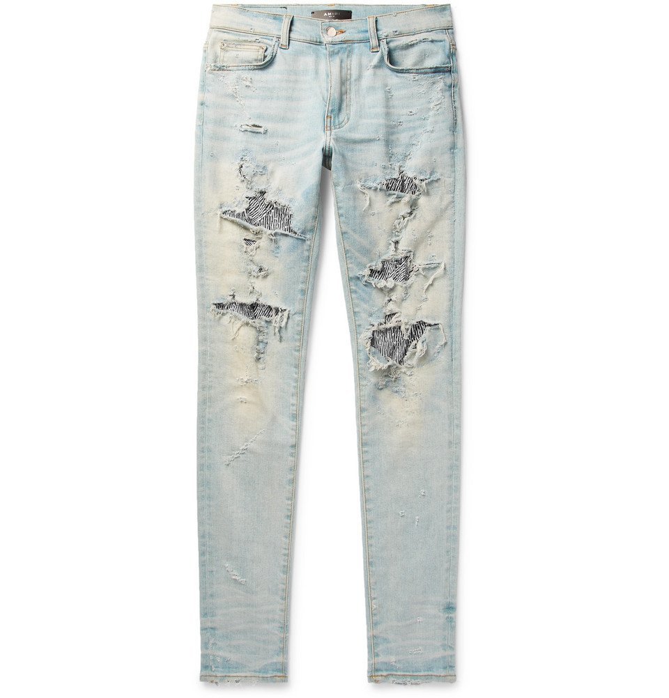 light blue mike amiri jeans