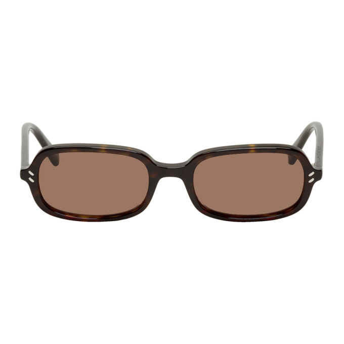 stella mccartney brown rectangular sunglasses