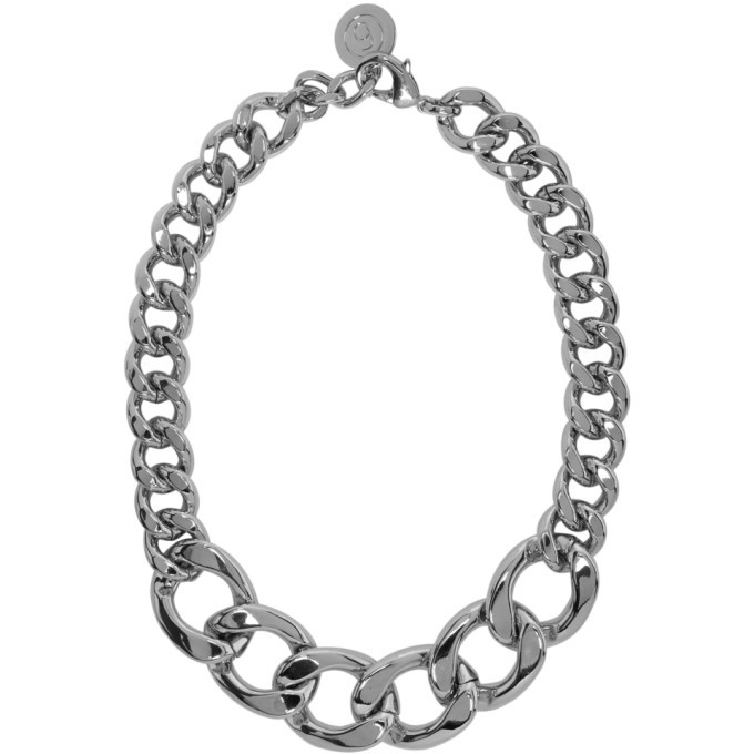 MM6 Maison Martin Margiela Silver Scaled Chain Necklace MM6 Maison 