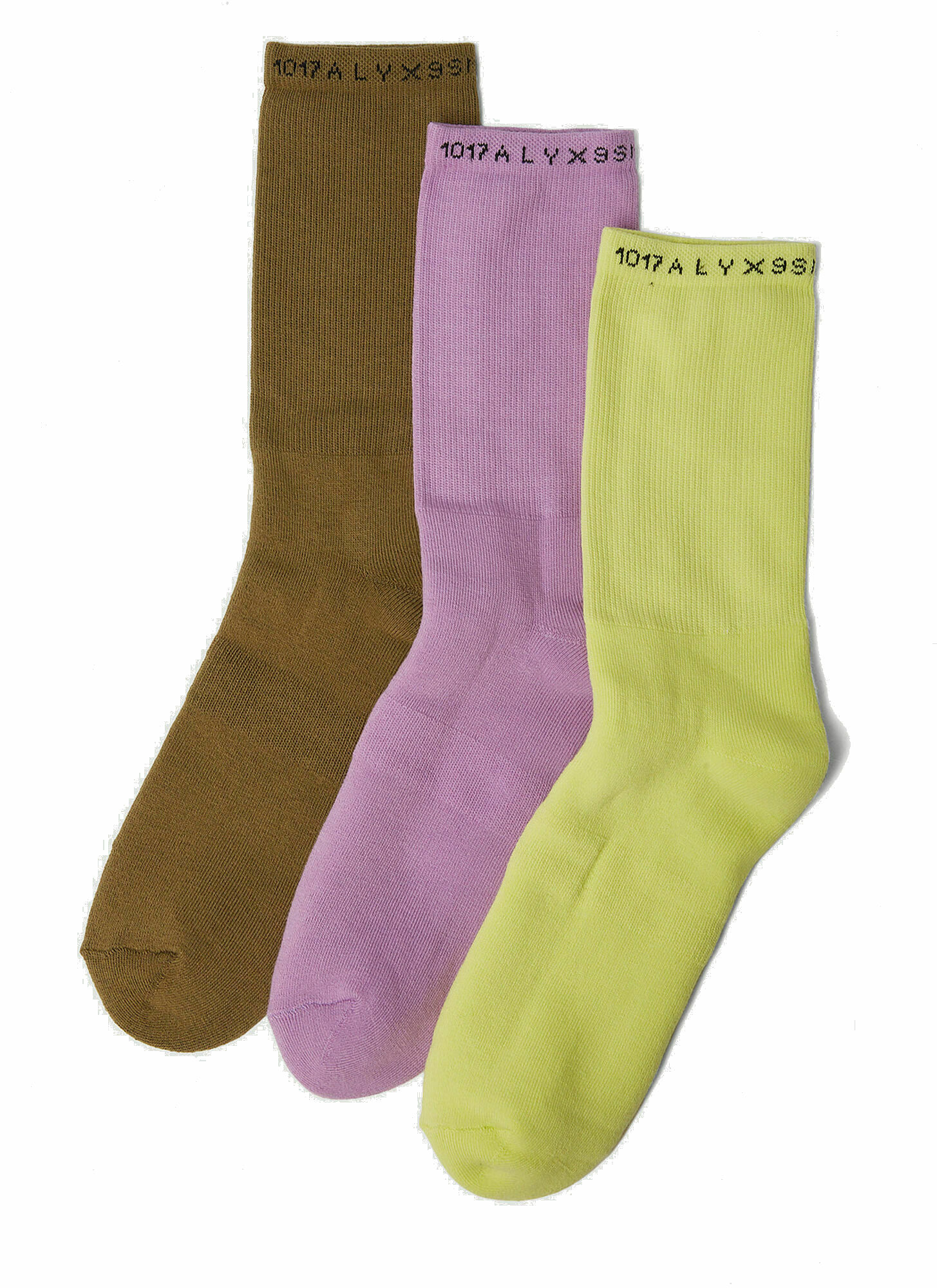 Photo: Three Pack Logo Socks in Multicolour